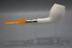 Silver Spigot Devil Anse Pipe-block Meerschaum-new-hand Carved W Case#1552