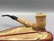 Silvery Ornate Rhodesian Pipe By Ege -new-block Meerschaum Handmade W Case#255