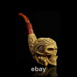 Skeleton Hand Sugar Skull Pipe New Block Meerschaum Handmade W Case1518