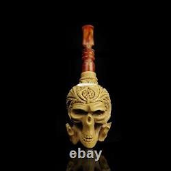 Skeleton Hand Sugar Skull Pipe New Block Meerschaum Handmade W Case1518