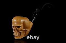 Skull Figure Pipe By Kenan-new-block Meerschaum Handmade Custom Made Case#247