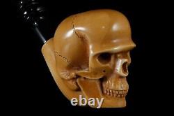 Skull Figure Pipe By Kenan-new-block Meerschaum Handmade Custom Made Case#247