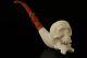 Skull Hand Carved Block Meerschaum Pipe By Kenan In A Fit Case 8778