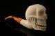 Skull Hand Carved Block Meerschaum Pipe In A Fitted Case 7731