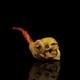 Skull In Claw Pipe Block Meerschaum-new Handmade W Fitted Case#1015