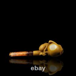 Skull & Octopus Pipe By Adnan New-block Meerschaum Handmade With Case#1401