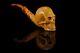 Skull Pipe By Ali New Block Meerschaum Handmade W Case-stand#272