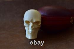 Skull Pipe By Kenan-new-block Meerschaum Handmade W Case#1002