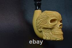 Skull Pipe By Kenan-new-block Meerschaum Handmade W Case&Tamper#480
