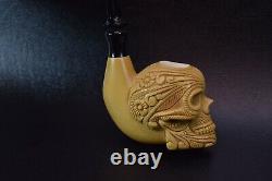 Skull Pipe By Kenan-new-block Meerschaum Handmade W Case&Tamper#480