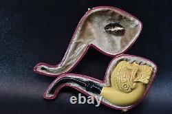 Skull Pipe By Kenan-new-block Meerschaum Handmade W Case&Tamper#480