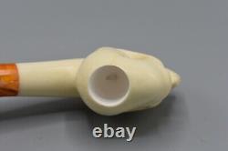 Skull Pipe New Block Meerschaum Handmade W Case#919