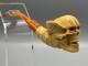 Skull Pipe W Wings Block Meerschaum-new Handmade W Case#1594