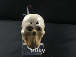Skull and hand meerscham pipe, block meerschaum, hand carved meerschaum pipe