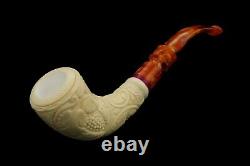 Slim Horn Vineyard Pipe By H EGE New Block Meerschaum Handmade W Case#93