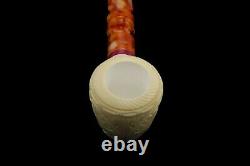 Slim Horn Vineyard Pipe By H EGE New Block Meerschaum Handmade W Case#93