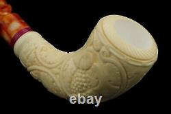 Slim Horn Vineyard Pipe By H EGE New Block Meerschaum Handmade W Case#93