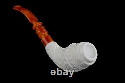 Slim Ornate Horn Pipe By Altay New Block Meerschaum Handmade W Case#1121