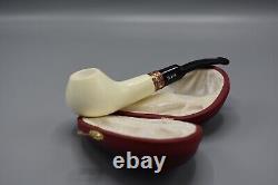 Small Bowl Volcano Pipe By Tekin-new-block Meerschaum Handmade W Case#1510