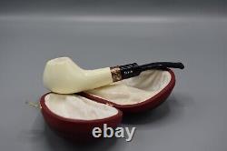 Small Bowl Volcano Pipe By Tekin-new-block Meerschaum Handmade W Case#1510