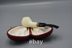 Small Bowl Volcano Pipe By Tekin-new-block Meerschaum Handmade W Case#1510