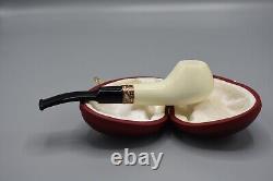 Small Bowl Volcano Pipe By Tekin-new-block Meerschaum Handmade W Case#1510