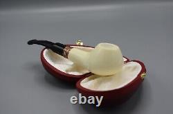 Small Bowl Volcano Pipe By Tekin-new-block Meerschaum Handmade W Case#1510