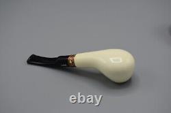 Small Bowl Volcano Pipe By Tekin-new-block Meerschaum Handmade W Case#1510