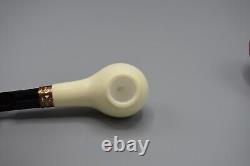 Small Bowl Volcano Pipe By Tekin-new-block Meerschaum Handmade W Case#1510