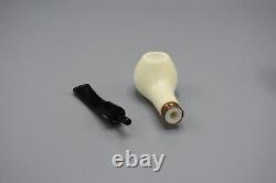 Small Bowl Volcano Pipe By Tekin-new-block Meerschaum Handmade W Case#1510