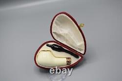 Small Bowl Volcano Pipe By Tekin-new-block Meerschaum Handmade W Case#1510