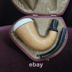 Small Calabash Pipe & Smooth Block Meerschaum Bowl By Cpw Calabash Pipes #z18