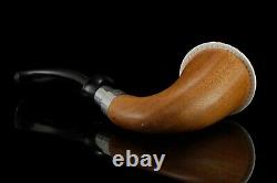 Small bowl Mahogany Wood Sherlock Pipe W Block Meerschaum Cap Handmade W Case968