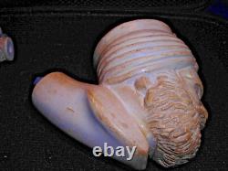 Smoked Block Meerschaum Sultan Pipe 22 Inches Long Lots Of Detailed Carving