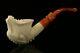 Smoky Mouth Dragon Block Meerschaum Pipe With Custom Case 10848