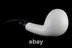 Smooth Apple Pipe New Block Meerschaum Handmade W Case#999