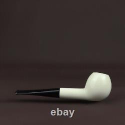 Smooth Apple Pipe new-block Meerschaum Handmade W Case#1724