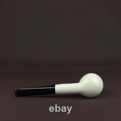 Smooth Apple Pipe new-block Meerschaum Handmade W Case#1724