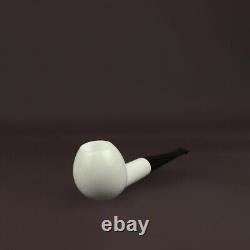 Smooth Apple Pipe new-block Meerschaum Handmade W Case#1724