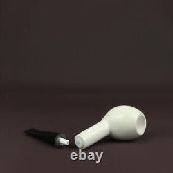 Smooth Apple Pipe new-block Meerschaum Handmade W Case#1724