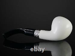 Smooth Bent Brandy Pipe By Tekin-new-block Meerschaum Handmade W Case#780