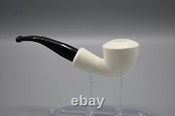 Smooth Bent Dublin Pipe -new-block Meerschaum Handmade W Case#1021