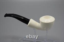 Smooth Bent Dublin Pipe -new-block Meerschaum Handmade W Case#1021