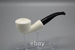 Smooth Bent Dublin Pipe -new-block Meerschaum Handmade W Case#1021