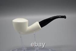 Smooth Bent Dublin Pipe -new-block Meerschaum Handmade W Case#1021