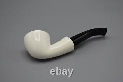 Smooth Bent Dublin Pipe -new-block Meerschaum Handmade W Case#1021