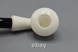 Smooth Bent Dublin Pipe -new-block Meerschaum Handmade W Case#1021