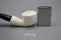 Smooth Bent Dublin Pipe -new-block Meerschaum Handmade W Case#1021