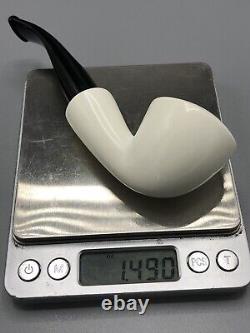 Smooth Bent Dublin Pipe -new-block Meerschaum Handmade W Case#1021