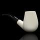 Smooth Bent Egg Pipe Block Meerschaum-new-hand Carved W Case&tamper #1108